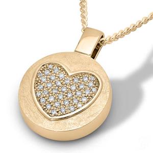 Urnwebshop Design Ashanger met Briljanten Hart