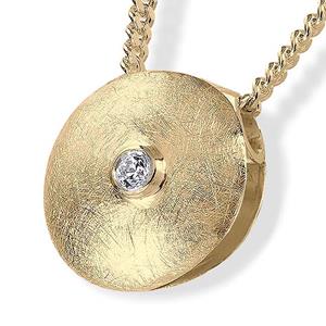 Urnwebshop Gouden Ronde Ashanger met Briljant
