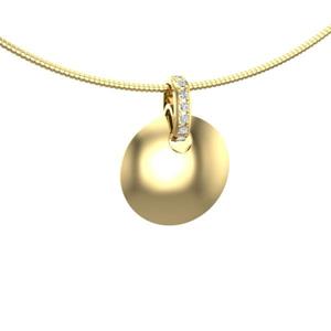 Urnwebshop Gouden Ashanger Bol, 8 Edelsteentjes in Hangoog