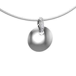 Urnwebshop Zilveren Ashanger Bol, 8 Zirkonia in Hangoog
