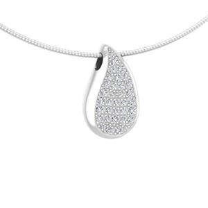 Urnwebshop Witgouden Ashanger Traan met 34 Diamantjes