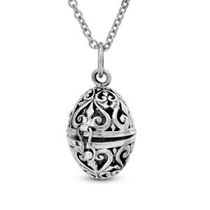 Urnwebshop Ashanger Ovaal Zilveren Urntje met RVS Collier