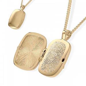 Urnwebshop Gouden Medaillon voor Foto, Vingerafdruk en As 