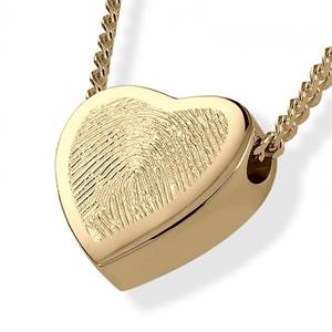 Urnwebshop Gouden Vingerafdruk Ashanger Hart