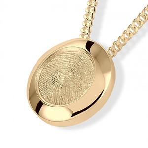 Urnwebshop Gouden Ronde Vingerafdruk Ashanger