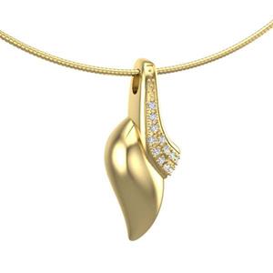 Urnwebshop Gouden Ashanger Fantasie Vlam, 16 Edelsteentjes