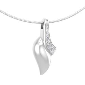 Urnwebshop Witgouden Ashanger Fantasie Vlam, 16 Edelsteentjes