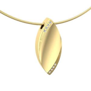 Urnwebshop Ashanger Gouden Vlam met 8 Diamantjes