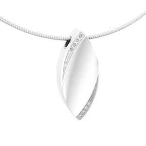 Urnwebshop Ashanger Witgouden Vlam met 8 Diamantjes