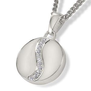 Urnwebshop Zilver Yin Yang Assieraad met Zirkonia