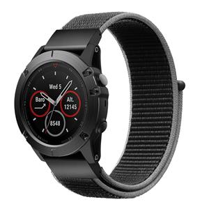 Strap-it Garmin Fenix 5 / 6 nylon band (charcoal)