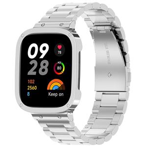 Strap-it Redmi Watch 3 stalen band (zilver)