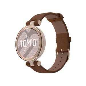 Strap-it Garmin Lily leren bandje (bruin)