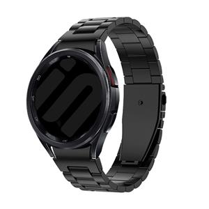 Strap-it Samsung Galaxy Watch 4 Classic 46mm 'One push' stalen band (zwart)