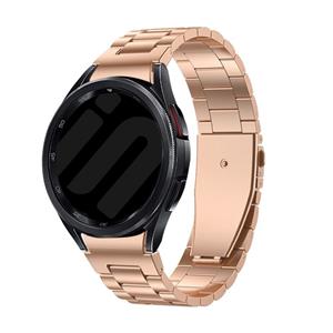Strap-it Samsung Galaxy Watch 4 40mm 'One push' stalen band (rosé goud)