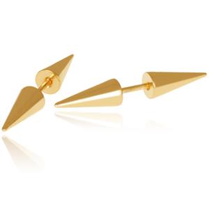 Mendes Titanium Stud oorbellen Spikes Goud