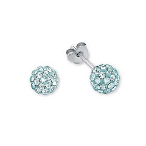 amor Oorbellen voor dames, 925 Sterling zilver, kristalglas