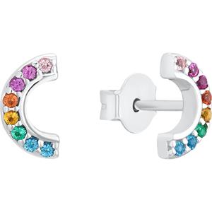 s.Oliver Oorbellen voor meisjes, 925 Sterling zilver, zirkonia synth. | regenboog