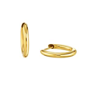 Amor Creolen voor mannen en vrouwen, unisex, goud 375