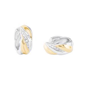 Amor Creolen voor dames, 925 Sterling zilver, zirkonia synth.