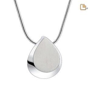 Urnwebshop Ashanger Teardrop Bicolor Zilver, inclusief Design Slangencollier
