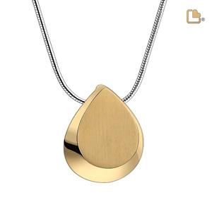Urnwebshop Ashanger Teardrop Bicolor Goud, inclusief Design Slangencollier
