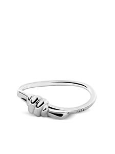 Dodo Nodo ring met gegraveerd logo - Zilver