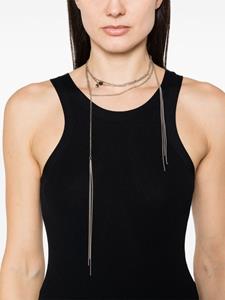 Courrèges Stone multi-chain necklace - Zilver