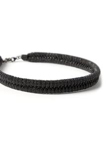 Brunello Cucinelli Precious braided choker - Zwart