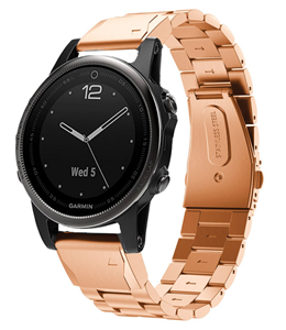 Strap-it Garmin Epix Pro (Gen 2) 42mm stalen band (rosé goud)