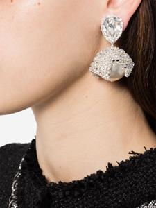 Magda Butrym crystal-embellished clip-on earrings - Zilver