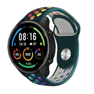 Strap-it Xiaomi Mi Watch sport band (dennengroen kleurrijk)