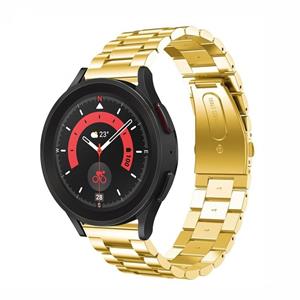 Strap-it Samsung Galaxy Watch 5 Pro stalen band (goud)