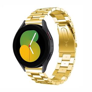 Strap-it Samsung Galaxy Watch 5 - 40mm stalen band (goud)