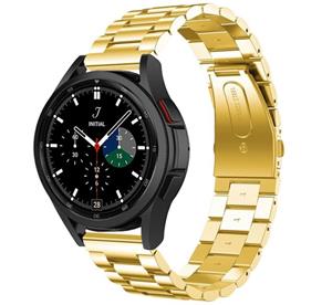 Strap-it Samsung Galaxy Watch 4 Classic 42mm stalen band (goud)
