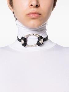 Jil Sander Leren choker - Zwart