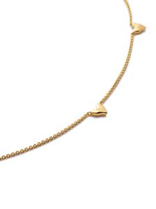 Monica Vinader Schakelhalsketting met hart detail - Goud