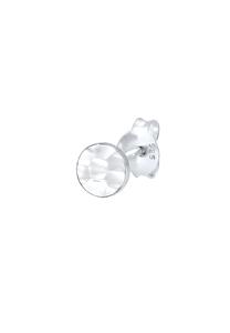 Elli Oorbellen Dames oorbellen plaatje gestructureerd enkel stuk in 925 Sterling Zilver