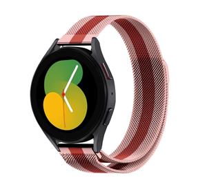 Strap-it Samsung Galaxy Watch 5 - 40mm Milanese band (rood/roze)