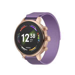 Strap-it Fossil Gen 6 42mm Milanese band paars