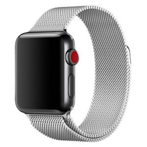 Strap-it Apple Watch SE Milanese band (zilver)