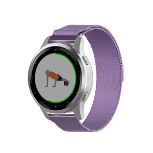 Strap-it Garmin Vivoactive 4s Milanese band - 40mm - paars