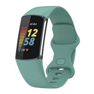 Strap-it Fitbit Charge 5 siliconen bandje (dennengroen)