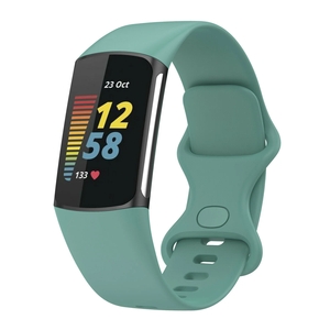 Strap-it Fitbit Charge 6 siliconen bandje (dennengroen)