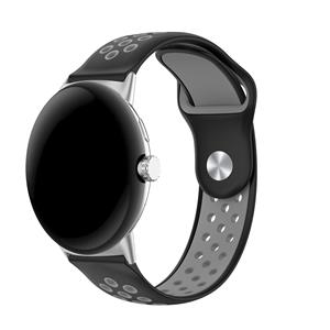 Strap-it Google Pixel Watch 1/2 sport bandje (zwart/grijs)