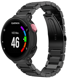 Strap-it Garmin stalen bandje (zwart)