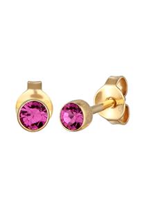 Elli Dames Basis Oorsteker met Kristallen in 925 Sterling Zilver