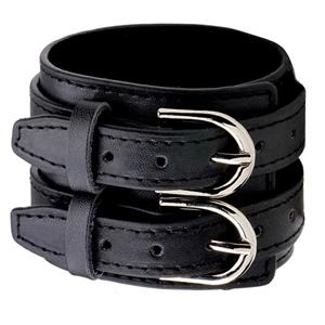 LGT JWLS Zwarte leren armband gesp sluiting