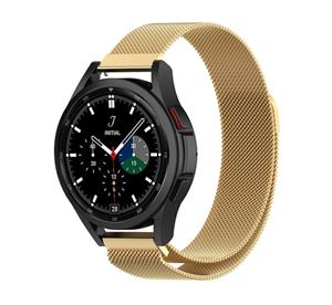 Strap-it Samsung Galaxy Watch 4 Classic 46mm Milanese band (goud)