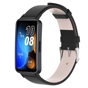 Strap-it Huawei Band 8 leren bandje (zwart)